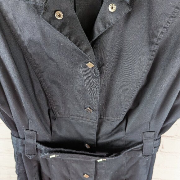 Alfani Sleeveless Black Dress w/ Silver Stud Buttons - Size 2 - Picture 4 of 9